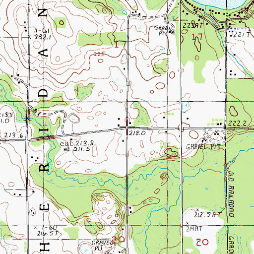 Topographic Map of Stewart School, MI