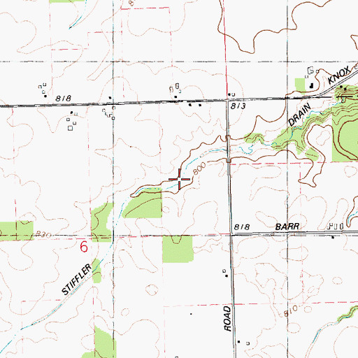 Topographic Map of Stiffler Drain, MI