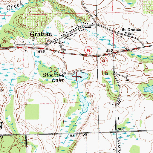 Topographic Map of Stocking Lake, MI