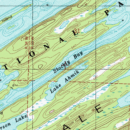 Topographic Map of Stockly Bay, MI