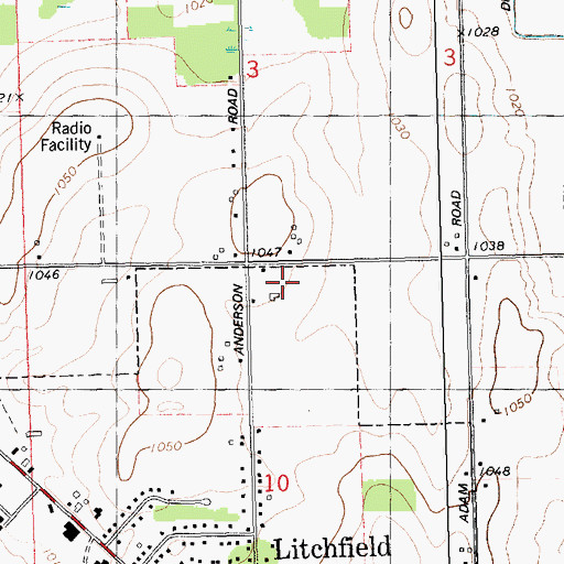Topographic Map of Stoddard School, MI