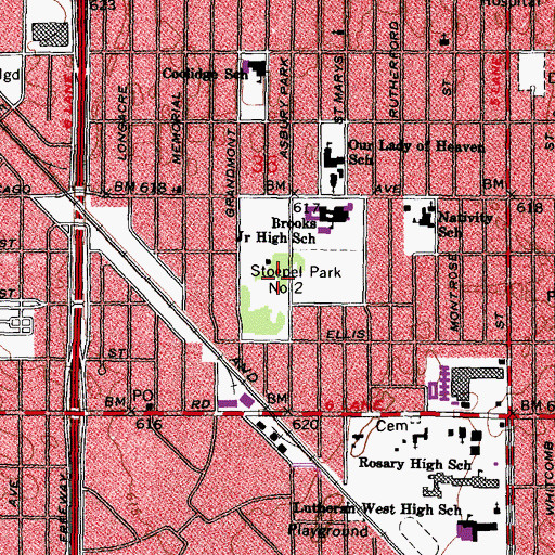 Topographic Map of Stoepel Park Number 2, MI