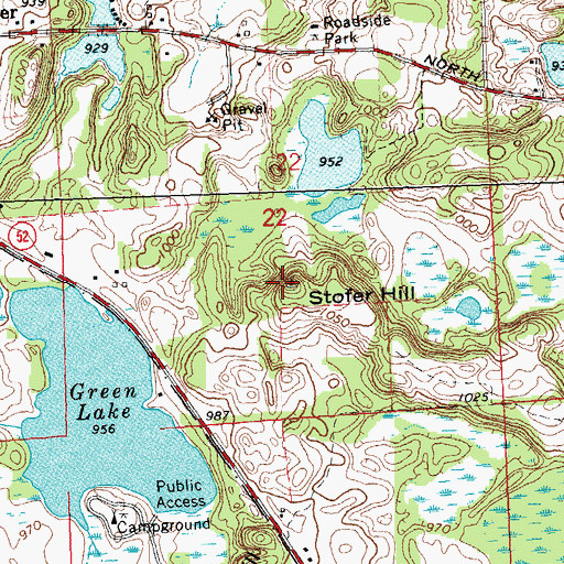Topographic Map of Stofer Hill, MI