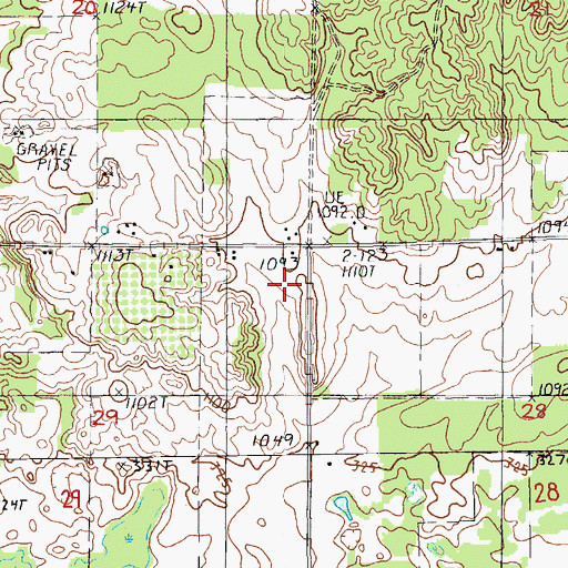 Topographic Map of Stone School, MI