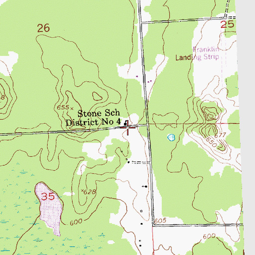 Topographic Map of Stone School District Number 4, MI