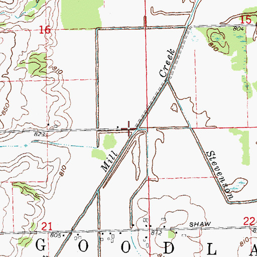 Topographic Map of Stony Creek, MI