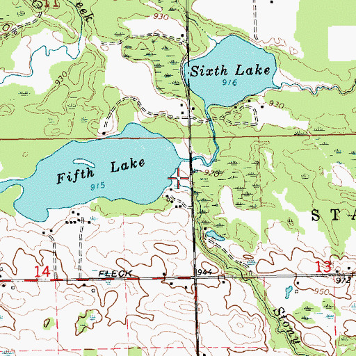 Topographic Map of Stony Creek, MI