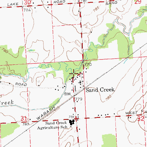 Topographic Map of Stony Creek, MI
