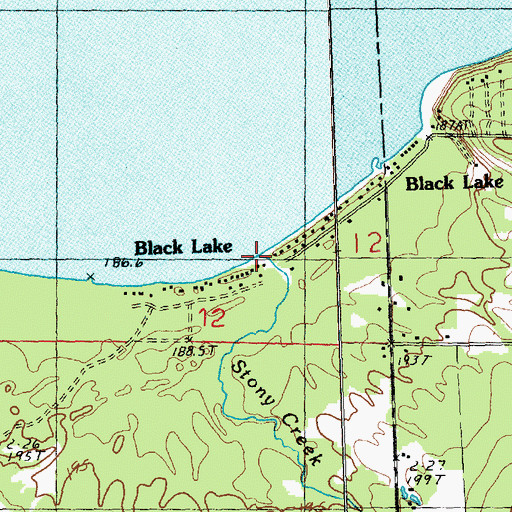 Topographic Map of Stony Creek, MI