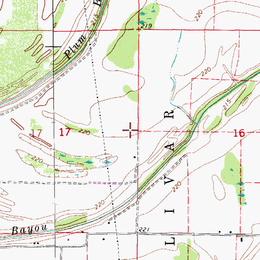 Topographic Map of Banks Chapel (historical), AR