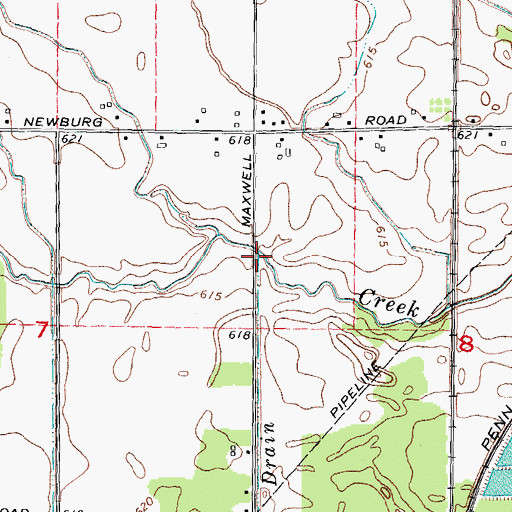 Topographic Map of Streit Drain, MI