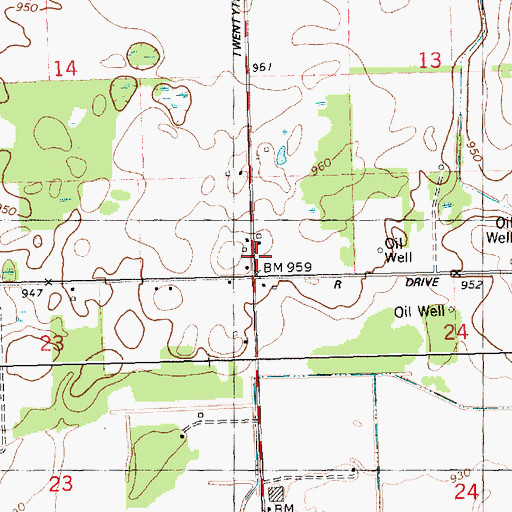 Topographic Map of Striped School, MI