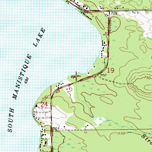 Topographic Map of Strom Creek, MI