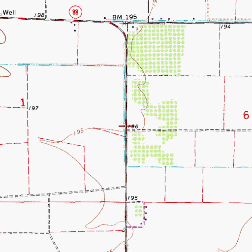 Topographic Map of Bass Chapel Number 2 (historical), AR