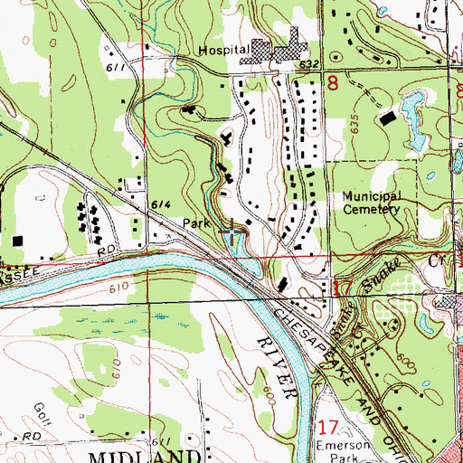 Topographic Map of Sturgeon Creek, MI