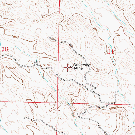 Topographic Map of Anderson Mine, AZ