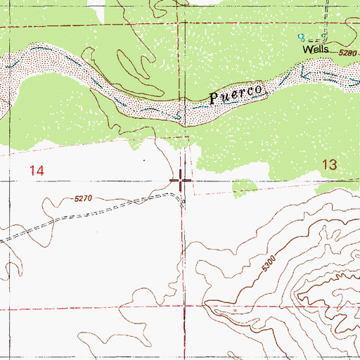 Topographic Map of Jensen Well, AZ