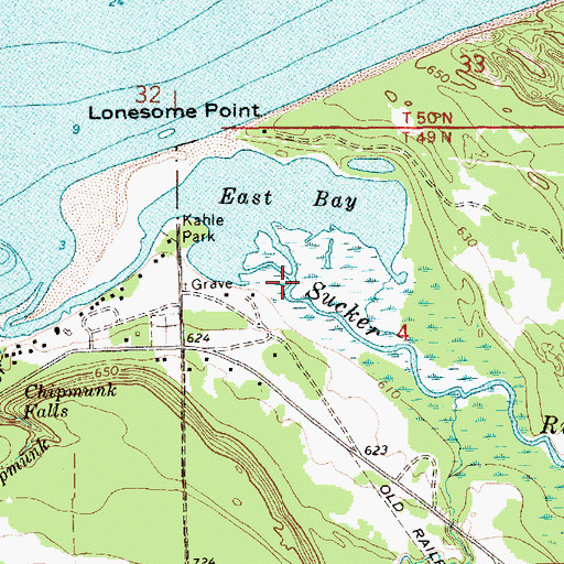 Topographic Map of Sucker River, MI