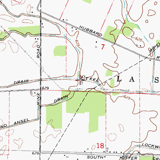 Topographic Map of Summerfield and Ida Drain, MI