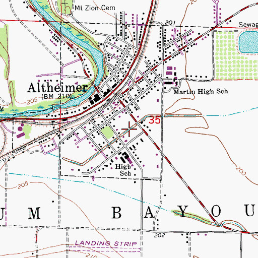 Topographic Map of Browns Chapel, AR