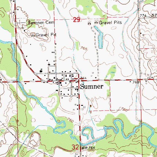 Topographic Map of Sumner, MI