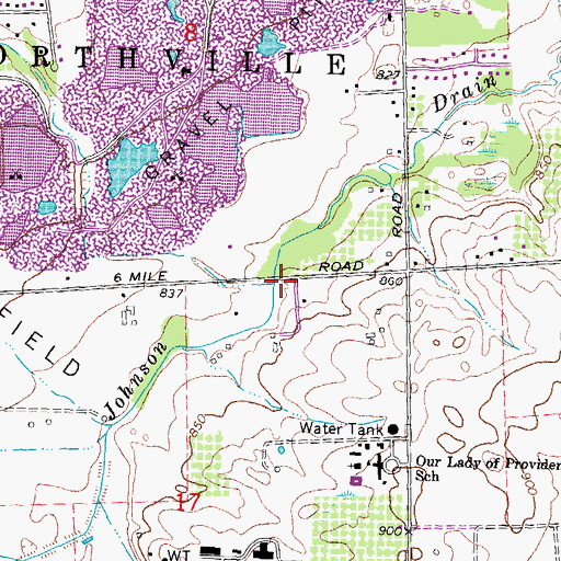 Topographic Map of Sump Drain, MI
