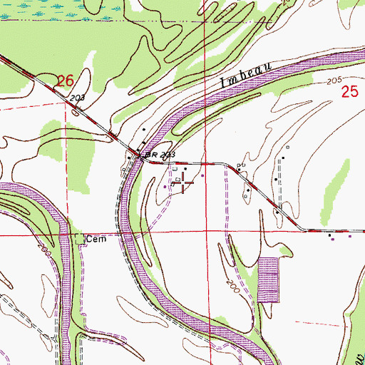 Topographic Map of Burkes School (historical), AR