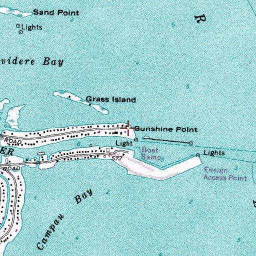 Topographic Map of Sunshine Point, MI