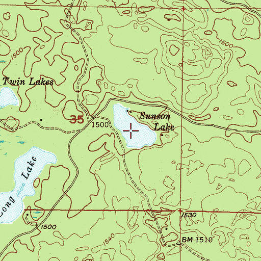 Topographic Map of Sunson Lake, MI