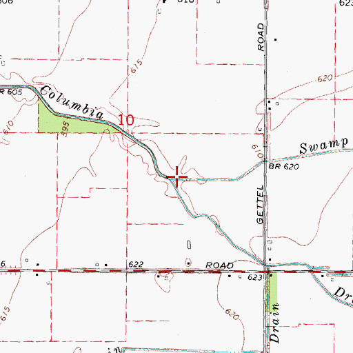 Topographic Map of Swamp Creek, MI