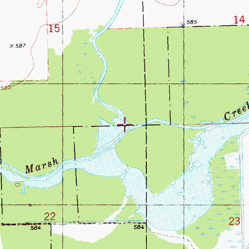 Topographic Map of Swan Creek, MI