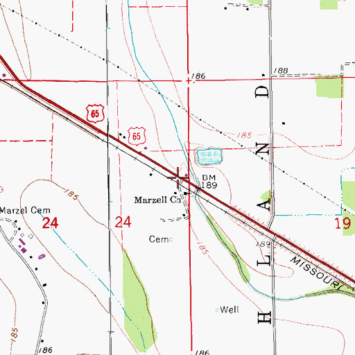 Topographic Map of Dolton (historical), AR