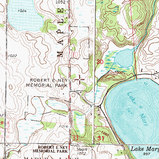 Topographic Map of Robert E Ney Memorial Park, MN