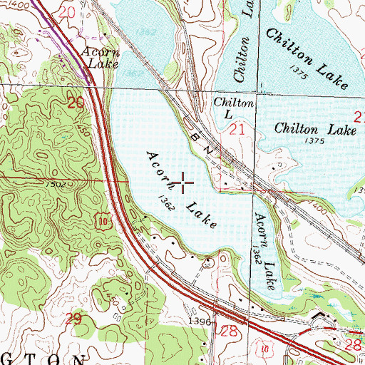 Topographic Map of Acorn Lake, MN