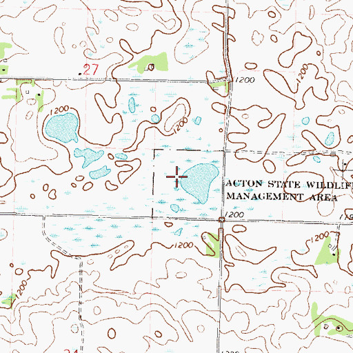 Topographic Map of Acton State Wildlife Management Area, MN