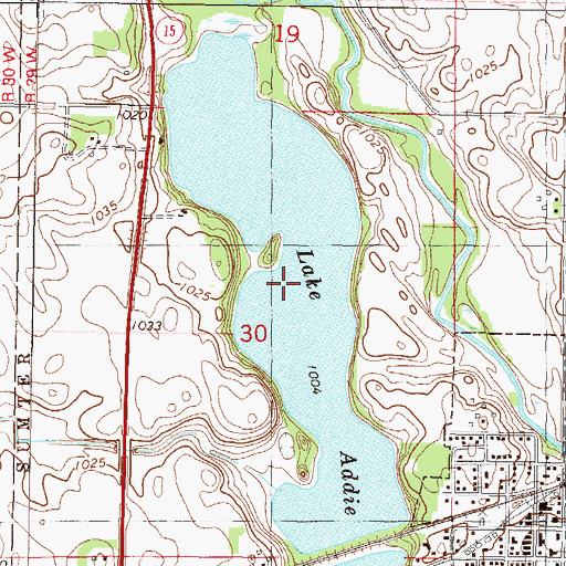 Topographic Map of Lake Addie, MN