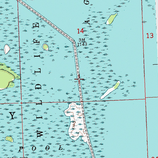 Topographic Map of Agassiz Pool, MN