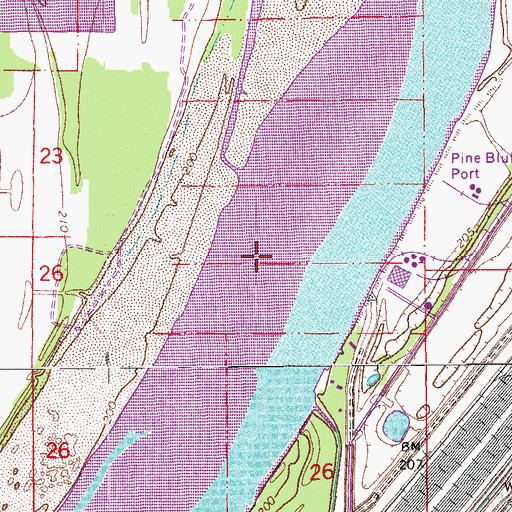 Topographic Map of Fergus Crossing, AR