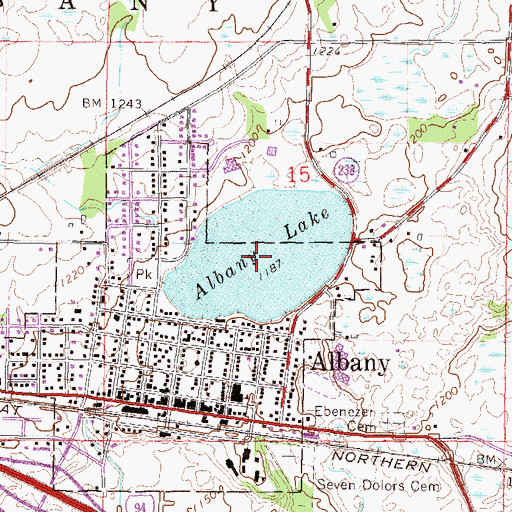 Topographic Map of North Lake, MN