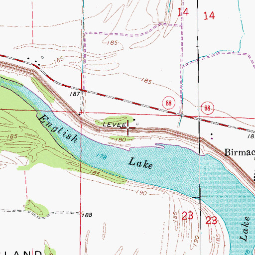 Topographic Map of Galilee Church (historical), AR