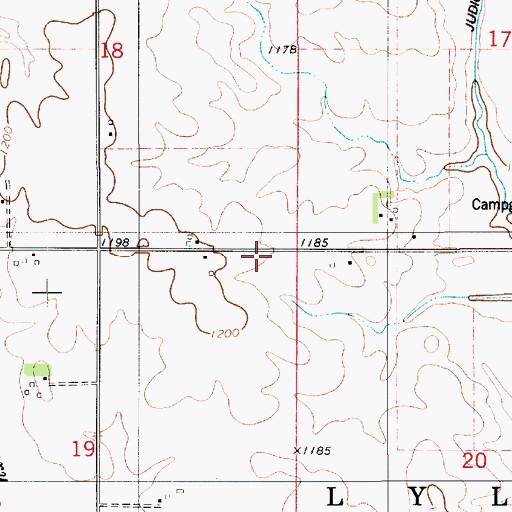 Topographic Map of Ames School, MN