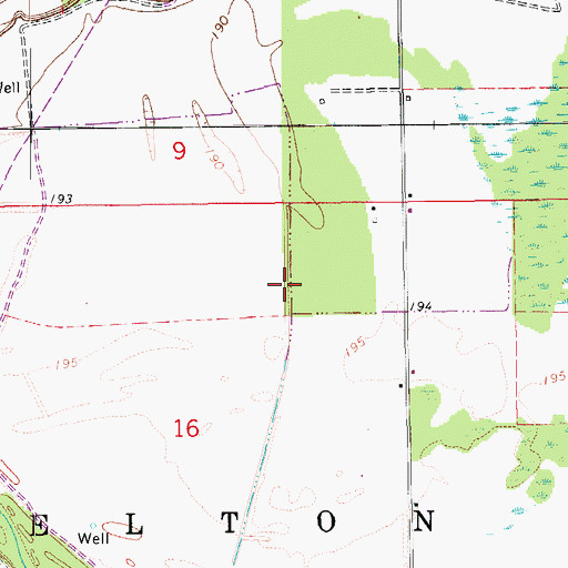 Topographic Map of Harris Brake (historical), AR