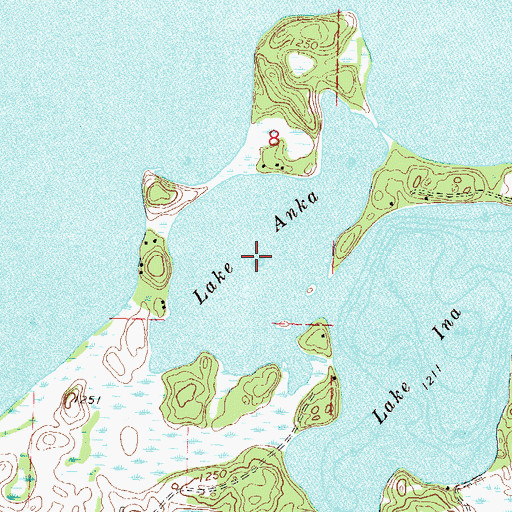 Topographic Map of Lake Anka, MN