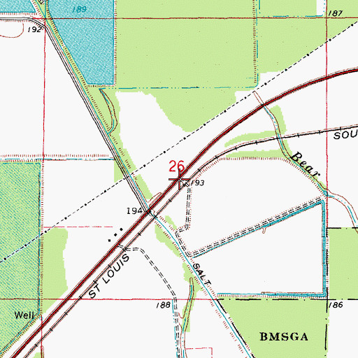 Topographic Map of Kratnek (historical), AR