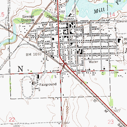 Topographic Map of Appleton, MN