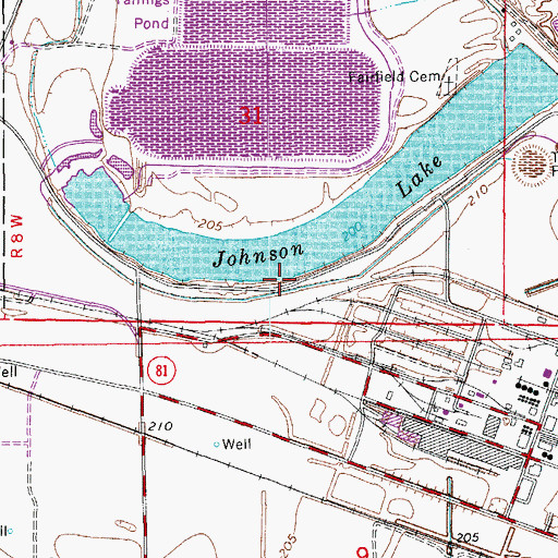 Topographic Map of Lamberts School (historical), AR