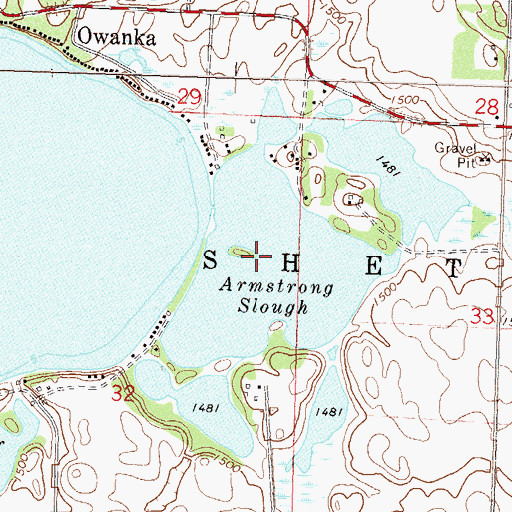 Topographic Map of Armstrong Slough, MN