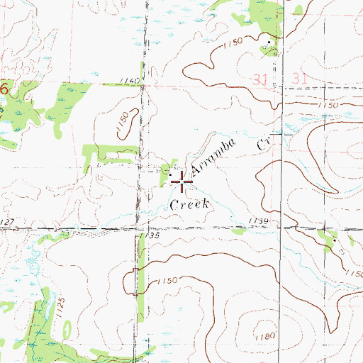 Topographic Map of Mischke Creek, MN