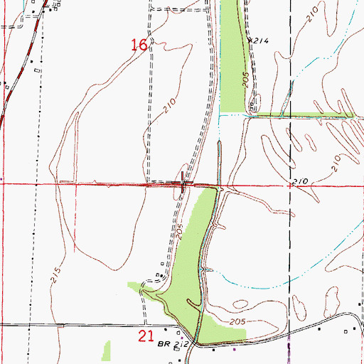 Topographic Map of Lateral D-3, AR