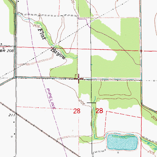 Topographic Map of Lateral Number 1, AR